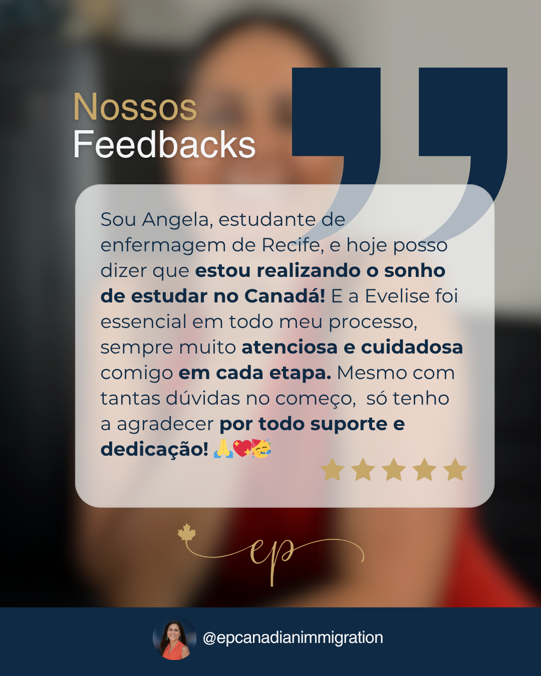 Depoimento de Angela, estudante de enfermagem